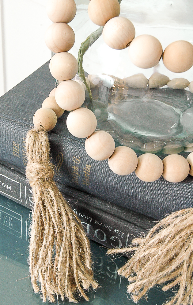 $5 DIY: How to Make a Wood Bead Garland with Tassels
